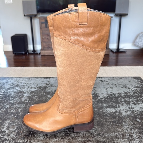 Seychelles Tan Leather & Suede Riding Boots Size 6 - Picture 2 of 8